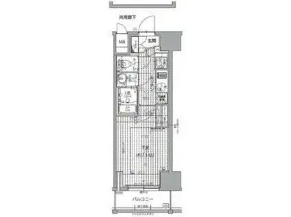 エスリード上前津セレーノ(1K/4階)の間取り写真