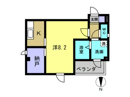 FOOT QUEST(1SK/2階)の間取り写真