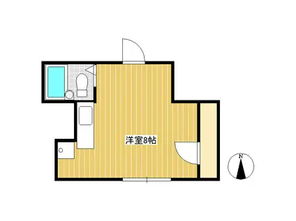 グリーンウエスト(ワンルーム/1階)の間取り写真