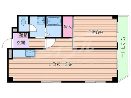 エクセルコート千里丘(1LDK/2階)の間取り写真