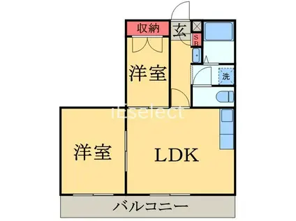 LPクレストC(1SLDK/1階)の間取り写真