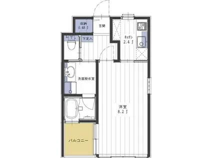 アルメゾンエナビオス(1K/1階)の間取り写真