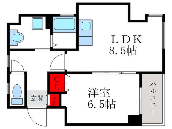 PRESCELTO(1LDK/4階)の間取り写真