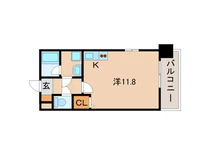 RAFFLS(ワンルーム/4階)の間取り写真