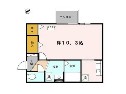 CKS.A101(ワンルーム/1階)の間取り写真