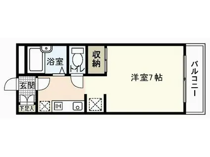 レゾンYASUDA(ワンルーム/2階)の間取り写真