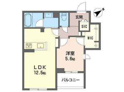 HINODE(1LDK/2階)の間取り写真
