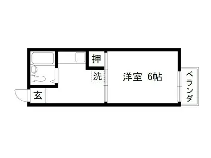メゾン大戸(1K/1階)の間取り写真