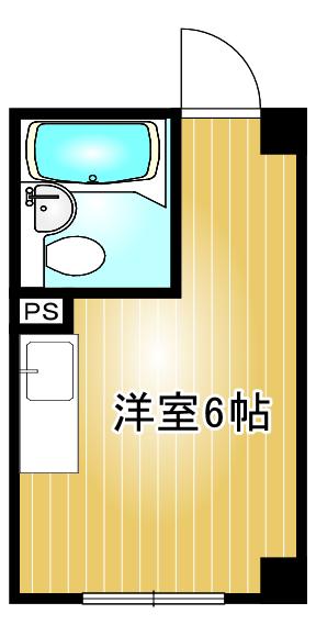 ライオンズ名古屋ビル(ワンルーム/8階)の間取り写真