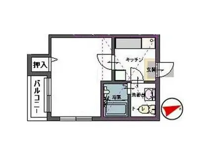 ロフトハウス石名坂(1K/1階)の間取り写真