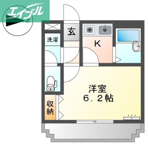 グランチェスタ(1K/1階)の間取り写真