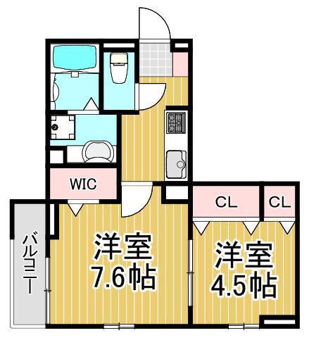 セレスティア柴又VI(2K/3階)の間取り写真