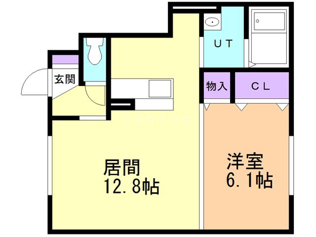 ガーデン小柳(1LDK/1階)の間取り写真