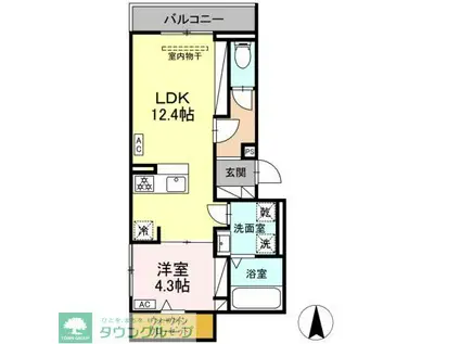 ルヴィータ本陣(1LDK/2階)の間取り写真