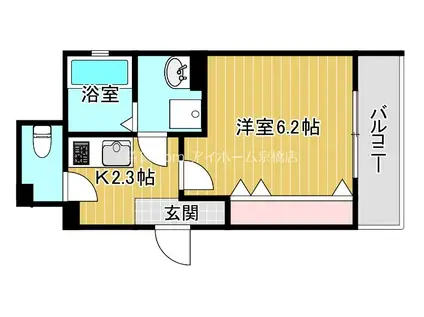 ALEGRIA千林(1K/1階)の間取り写真