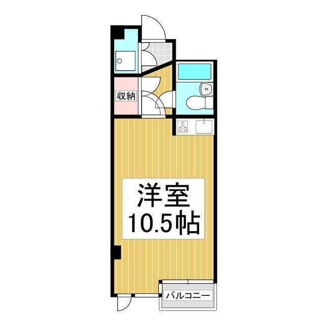 山本ビルディング(ワンルーム/3階)の間取り写真