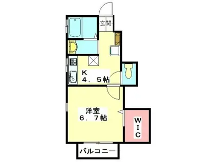 ＪＲ宇都宮線 東大宮駅 徒歩29分 2階建 築22年(1K/1階)の間取り写真