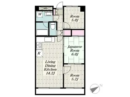 三田ナショナルコート(3LDK/5階)の間取り写真