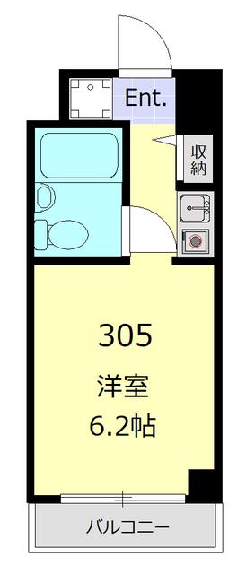 クリオ鶴見ファースト(ワンルーム/3階)の間取り写真
