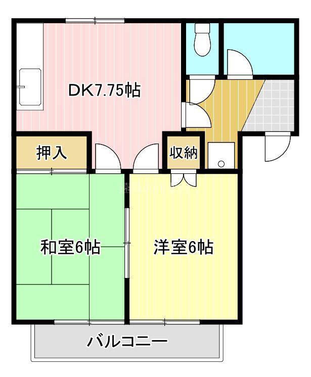メゾン青葉台V(2DK/3階)の間取り写真