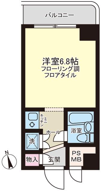 朝日蔵前プラザ(ワンルーム/4階)の間取り写真