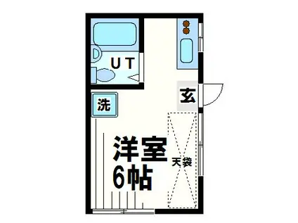 エステート国領(ワンルーム/2階)の間取り写真