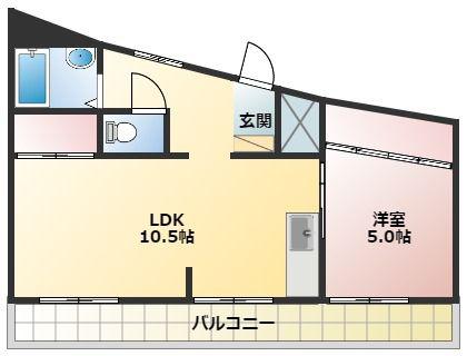 Vタウン(1LDK/4階)の間取り写真