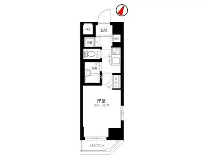 サンテミリオン飯田橋(1K/3階)の間取り写真