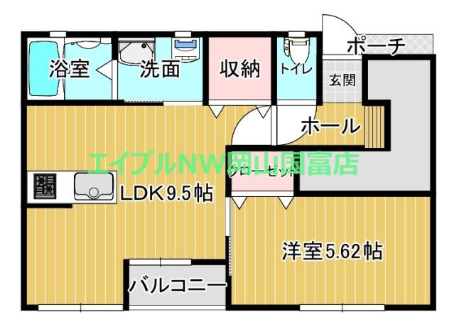 ソラリア(1LDK/1階)の間取り写真