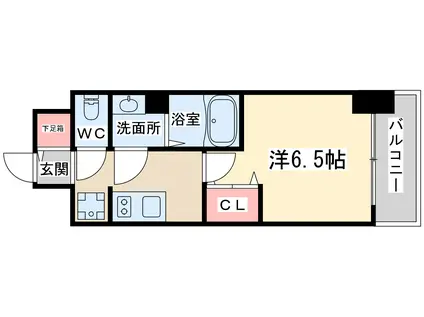 プレサンス 梅田北 ディア(1K/2階)の間取り写真