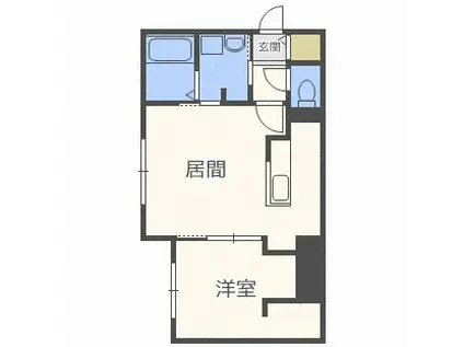 ラヴェーラ裏参道(1LDK/2階)の間取り写真