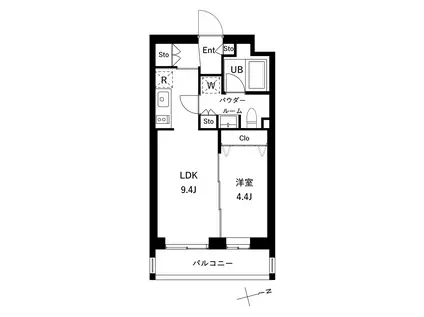 パストラーレ豊玉(1LDK/4階)の間取り写真