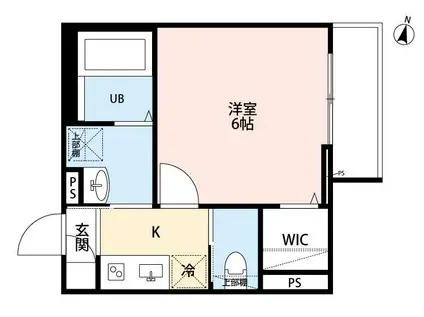 ROBOT HOME 西都賀(1K/2階)の間取り写真