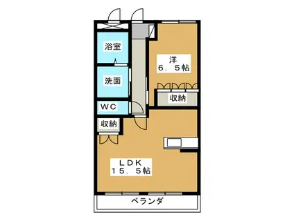 アップルハウス(1LDK/2階)の間取り写真