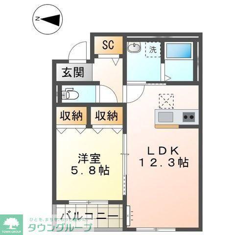 アウローラ本郷町(1LDK/3階)の間取り写真