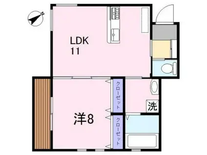 フィロメーナ(1LDK/1階)の間取り写真