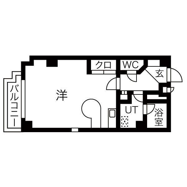 ラヴィアンムロガ(ワンルーム/3階)の間取り写真