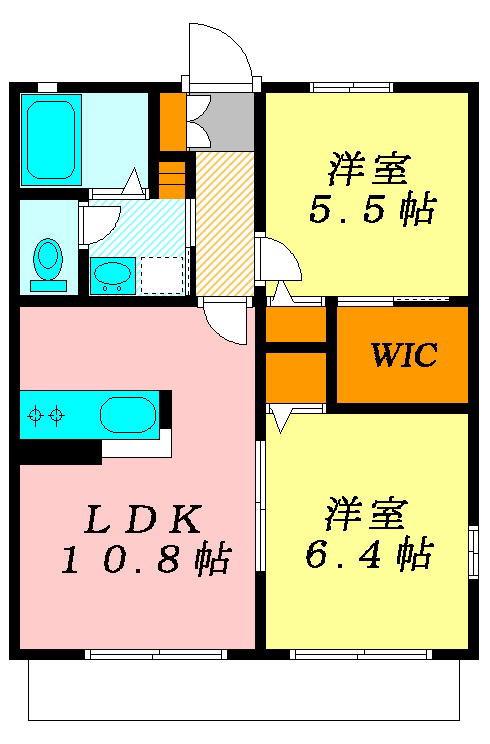 グランベルデ(2LDK/2階)の間取り写真