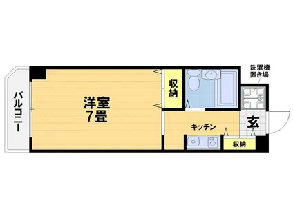 ベストサークル(1K/3階)の間取り写真