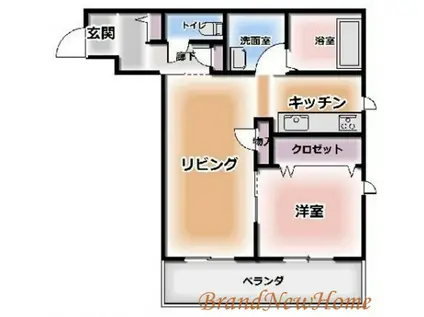 ファイブコート堺市駅前(1LDK/2階)の間取り写真