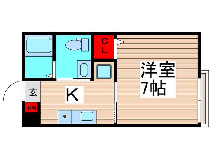 ジェイハウス菅野(1K/2階)の間取り写真