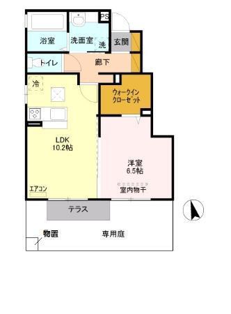 すいよう(1LDK/1階)の間取り写真