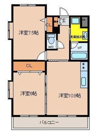 T・Sグランデ大塚(2LDK/1階)の間取り写真