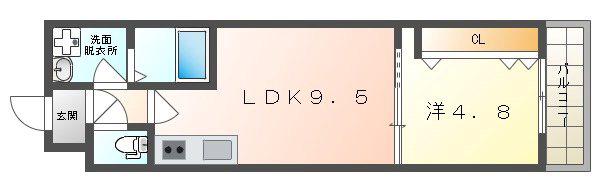 アート守口(1LDK/2階)の間取り写真