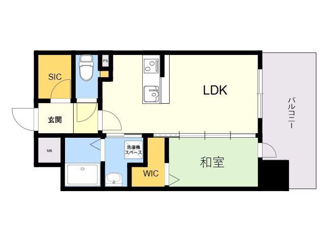 リファレンス六本松ビル(1LDK/10階)の間取り写真