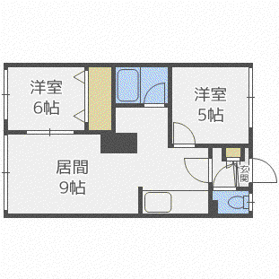 ヤマゼンコーポA(2LDK/2階)の間取り写真