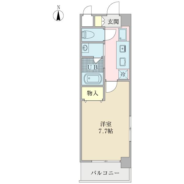 PISOFUENTEしののめ(1K/1階)の間取り写真
