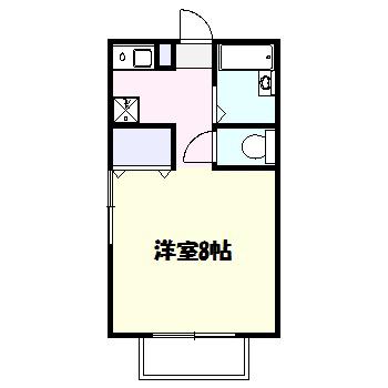 リバージュ宮前(1K/1階)の間取り写真