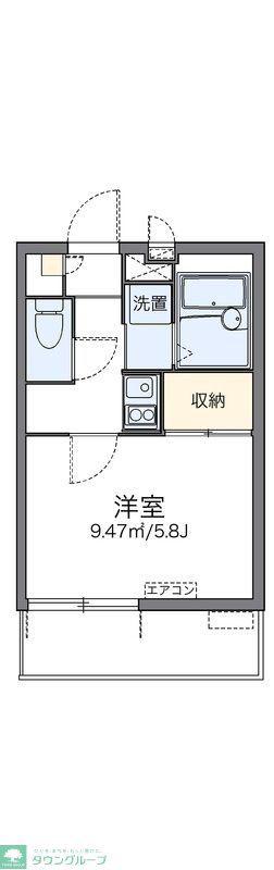 レオパレスパルフェタムール北沢(1K/3階)の間取り写真