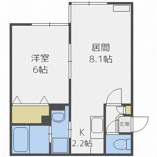 プチフォーレ(1LDK/1階)の間取り写真